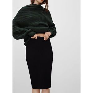 Wilfred Aritzia black pull on pencil skirt size S